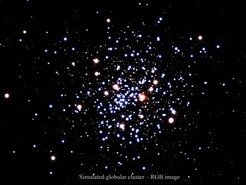 RGB image of a simulated globular cluster