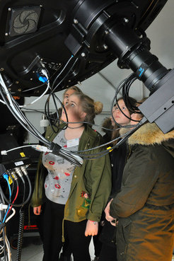 The weather prevented a view through the telescope - but not of the telescope.