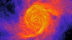 Magnetic field in a galaxy simulated with Auriga.
