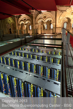 Fig. 2: MareNostrum supercomputer of the Barcelona Supercomputing Center (BSC).