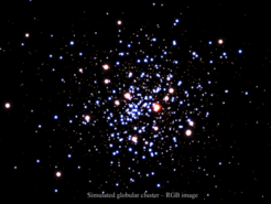 RGB-Bild eines simulierten Kugelsternhaufens
