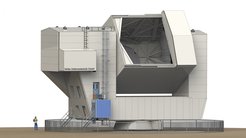Computer design model of the CCAT-prime telescope.