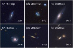 Some supernovae, observed with the ESO VLT, which Christian Vogl will use in a future application of his newly developed method to determine the Hubble constant.
